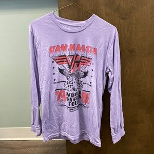Lavender Van Halen Long Sleeve Tour Shirt from Walmart